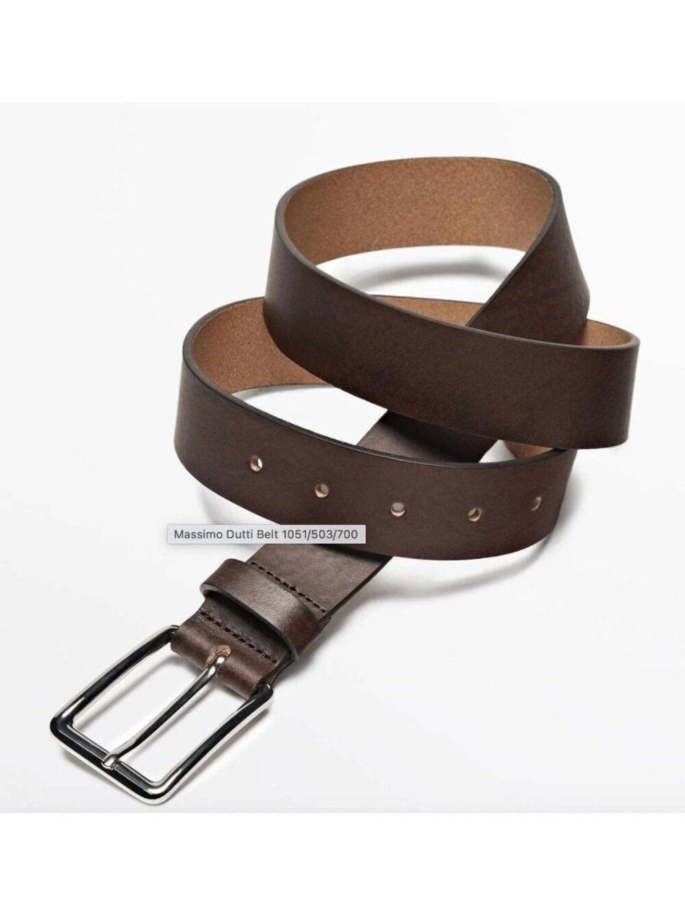 Massimo Dutti Brown Leather Belt US 40 EU 100 Mens NWT 1051/503/700